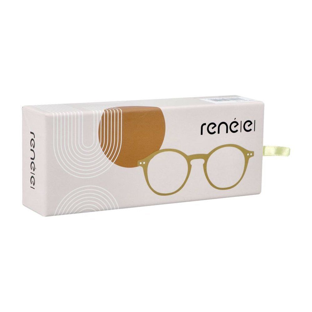 Boîte pour lunettes de lecture Renée, avec illustration.