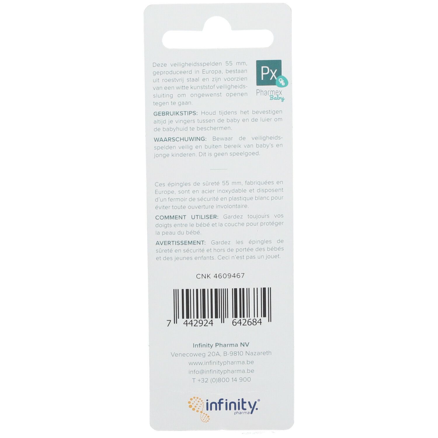 Pharmex Baby Epingles à nourrice