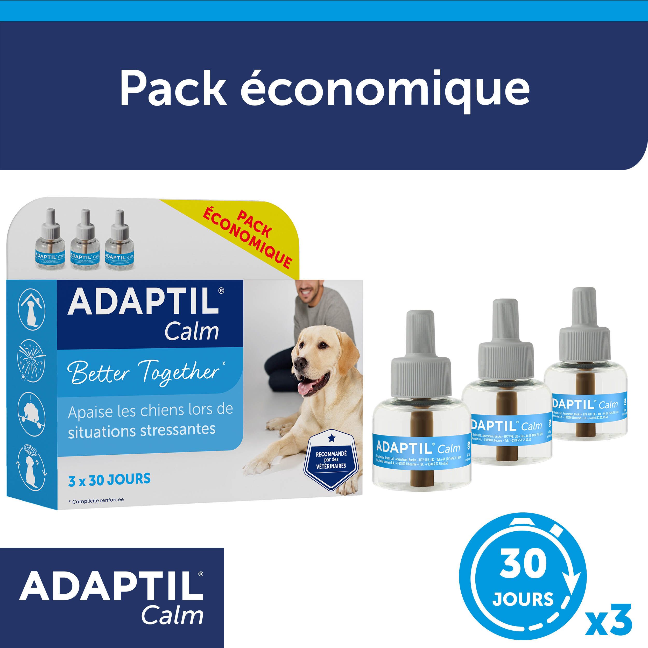 ADAPTIL® Flacon de recharge - Apaise le stress des animaux