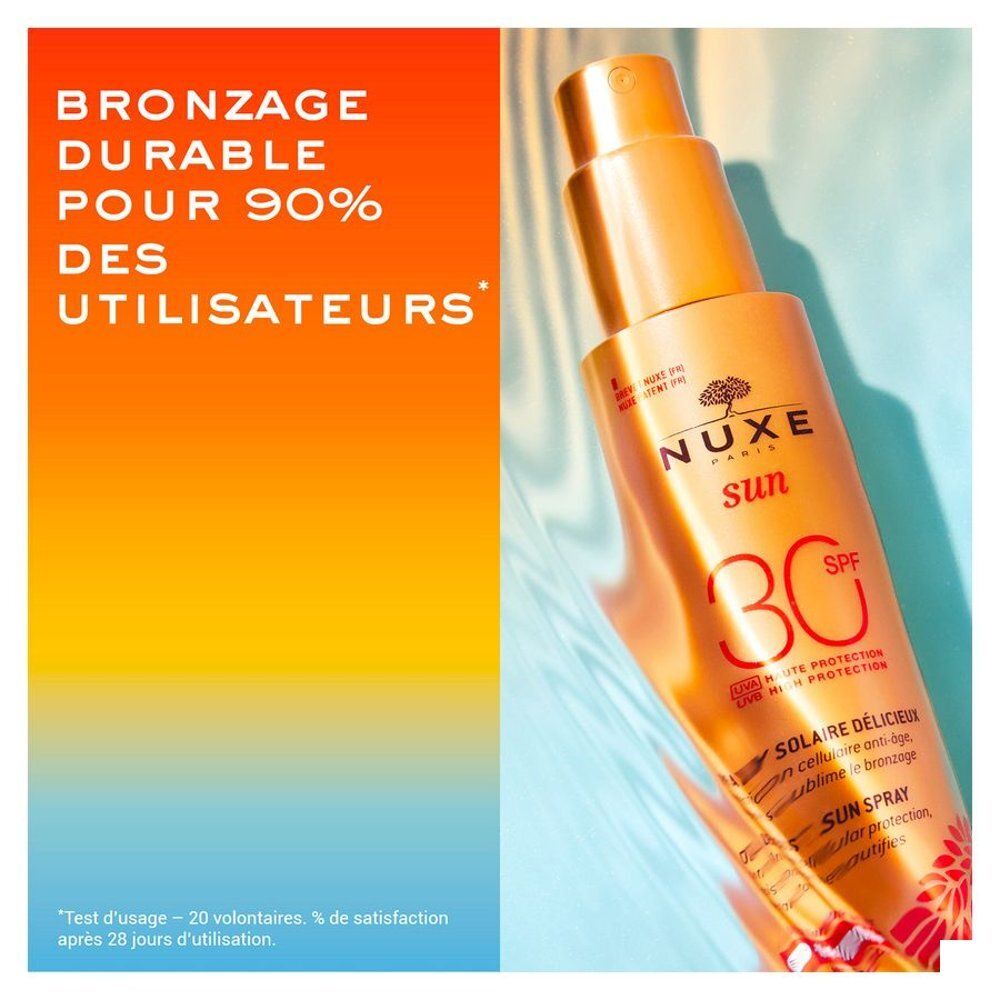 Spray solaire Nuxe SPF 30, visage et corps, 150ml.