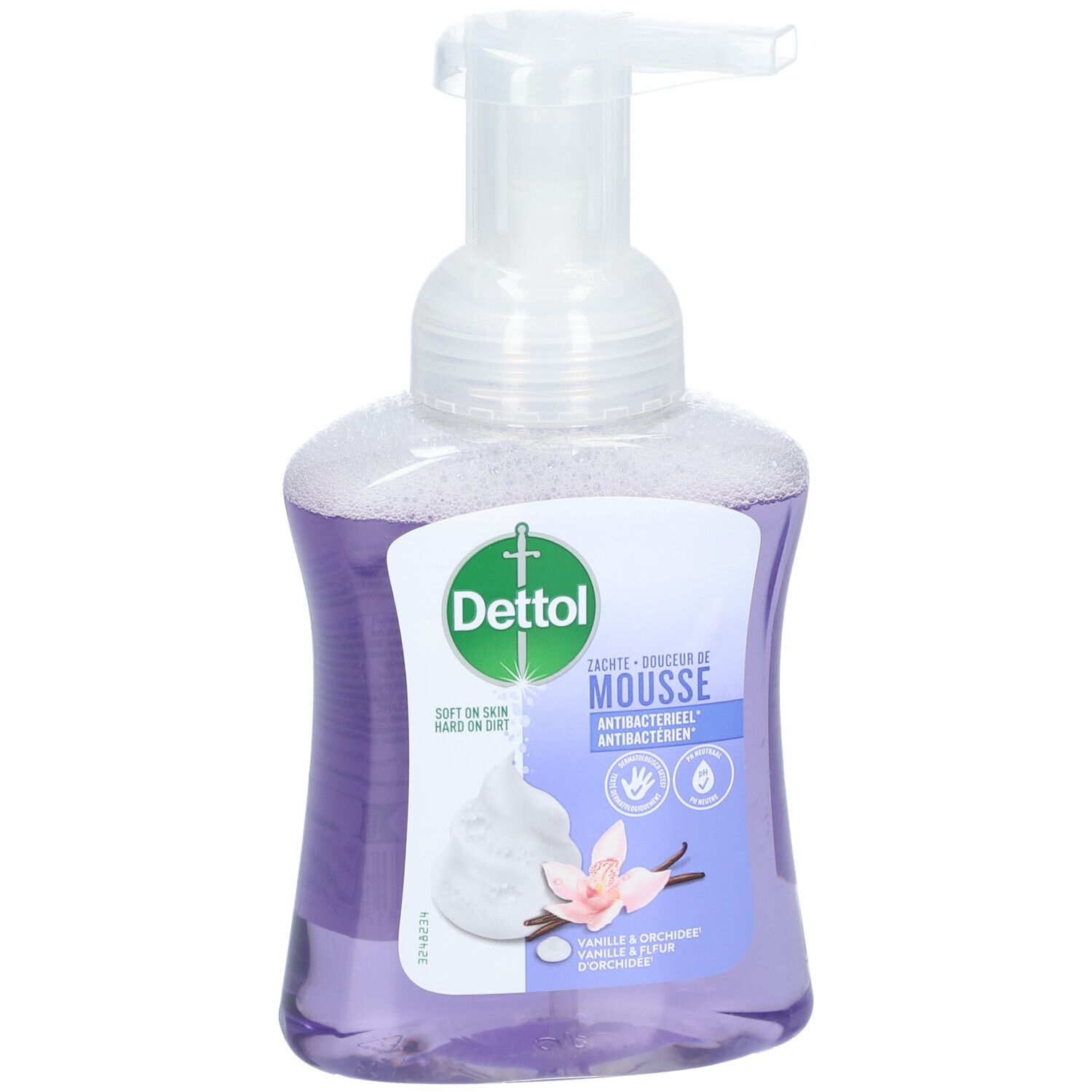 Dettol Douceur de Mousse Antibactérien Vanille & Fleur d'Orchidée 250 ml mousse