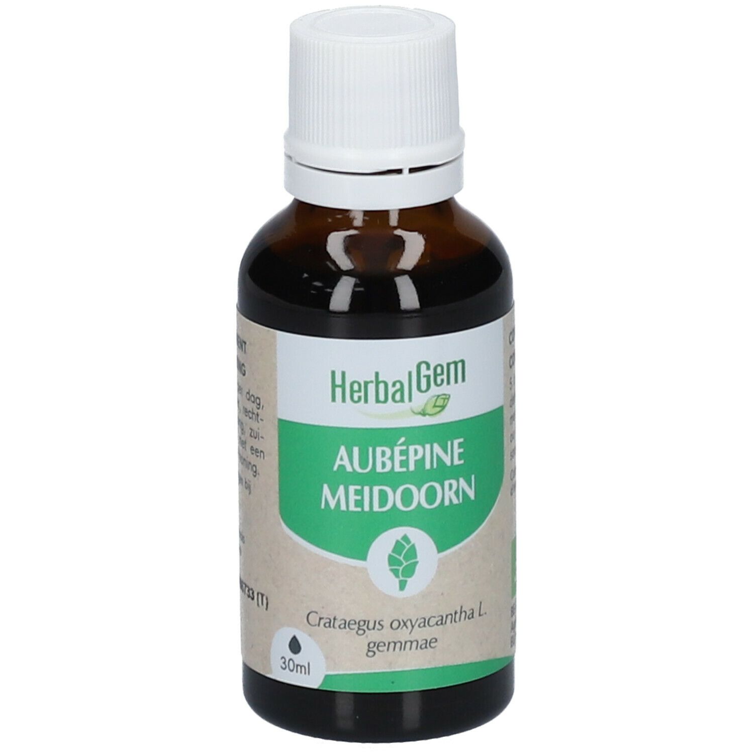 HERBALGEM - Aubépine Bio - Complément Alimentaire  - Extrait De Bourgeon Frais - Pour Circulation Sanguine - 30 ml