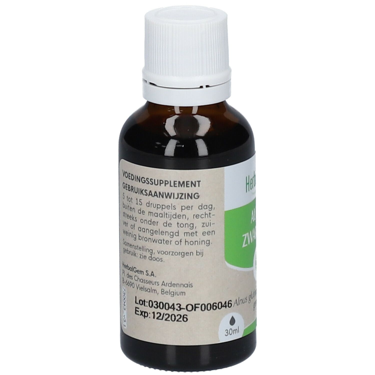 HERBALGEM - Aulne Bio - Complément Alimentaire  - Extrait De Bourgeon Frais - Pour Défenses Naturelles & Circulation -  - 30 ml