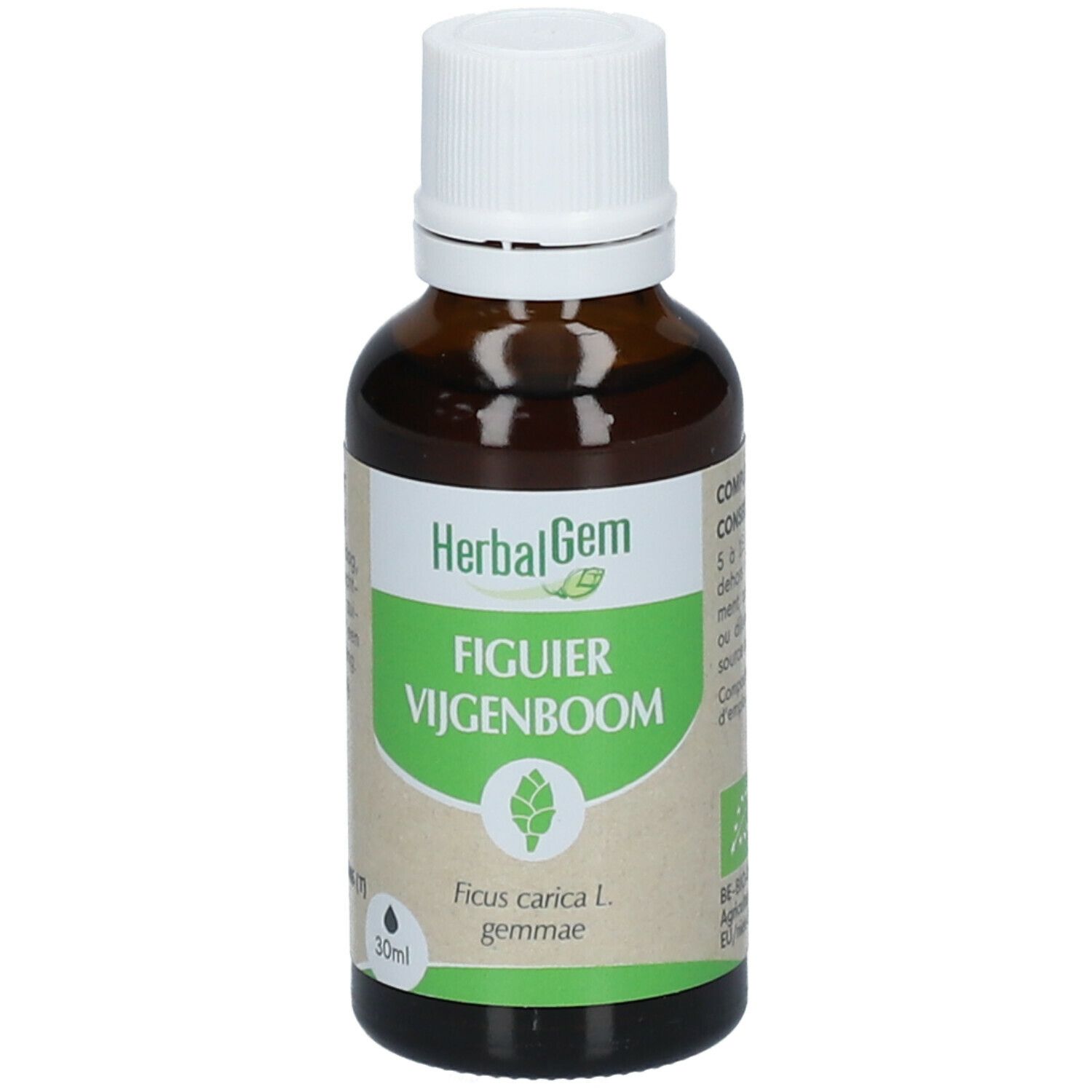 HERBALGEM - Figuier Bio - Complément Alimentaire  - Extrait De Bourgeon Frais - Pour Digestion -  - 30 ml