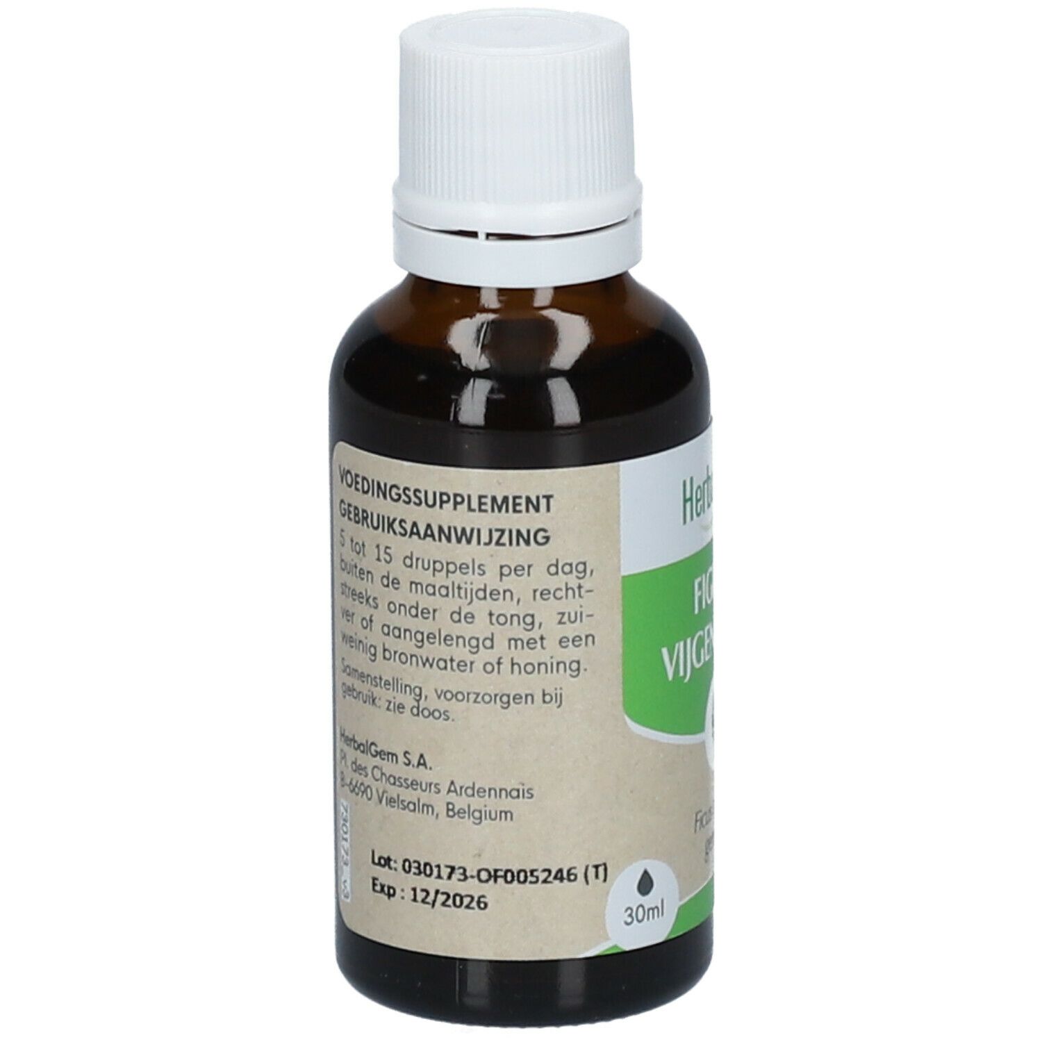 HERBALGEM - Figuier Bio - Complément Alimentaire  - Extrait De Bourgeon Frais - Pour Digestion -  - 30 ml