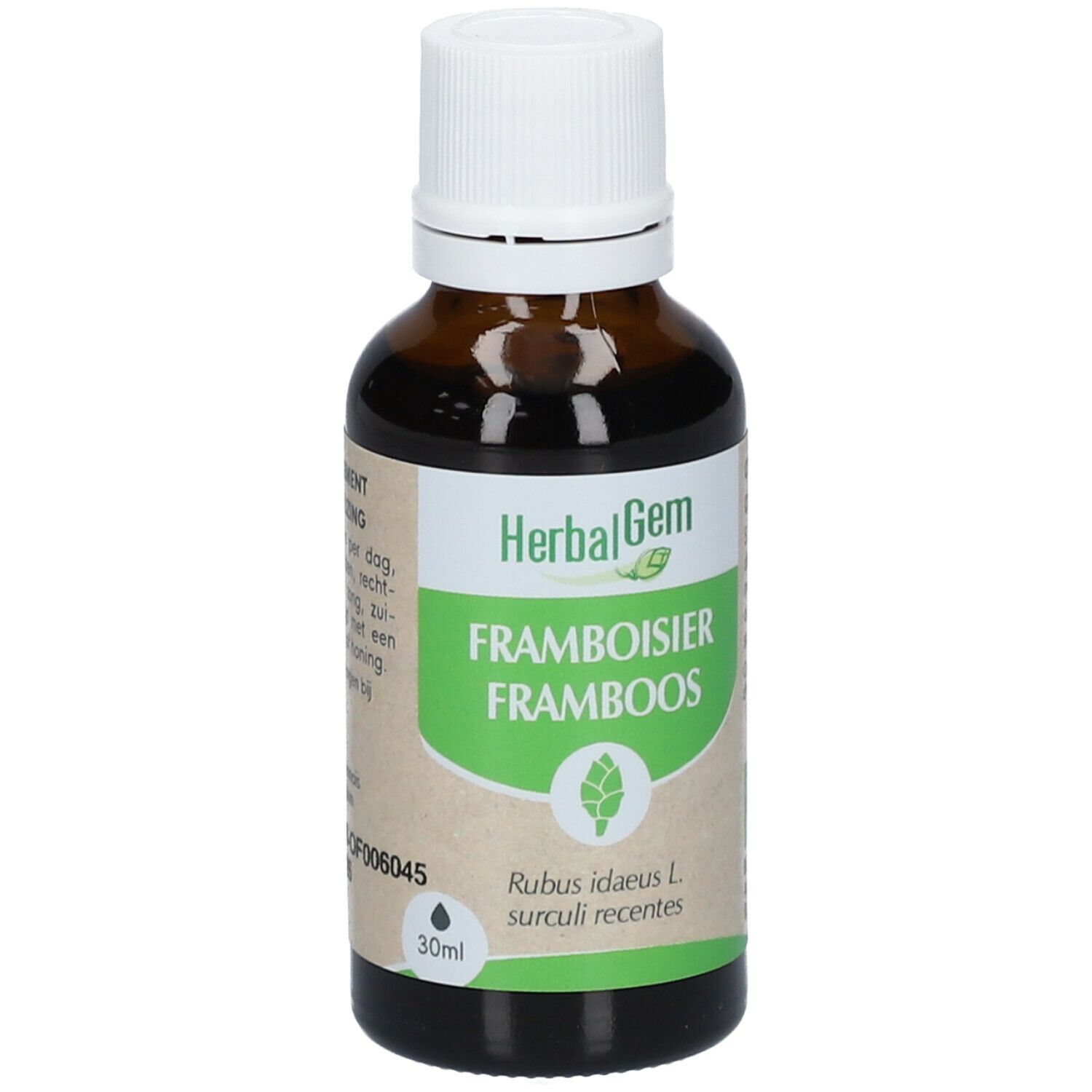 HERBALGEM - Framboisier Bio - Complément Alimentaire  - Extrait De Bourgeon Frais - Pour Santé Féminine - 30 ml
