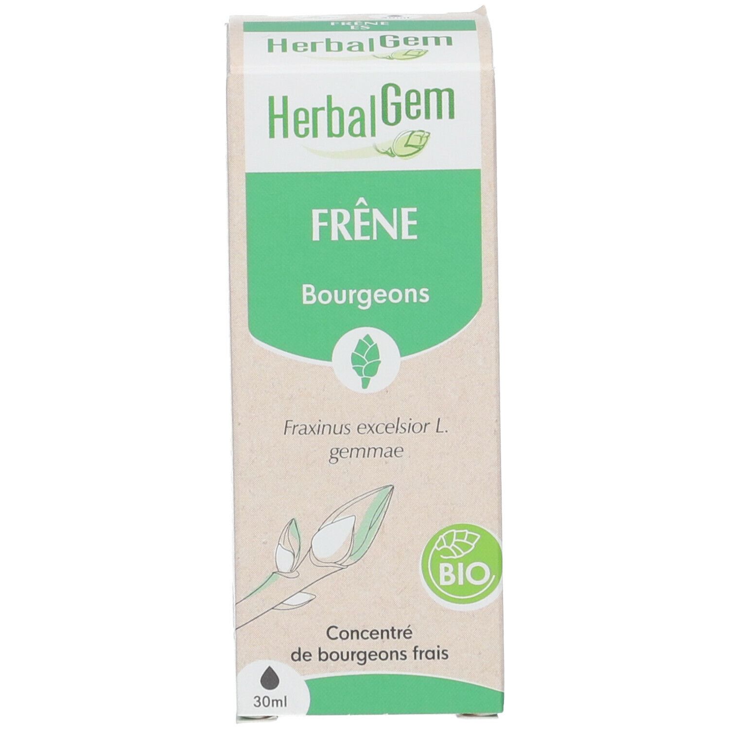 HERBALGEM - Frêne Bio - Complément Alimentaire  - Extrait De Bourgeon Frais - Pour Articulations -  - 30 ml