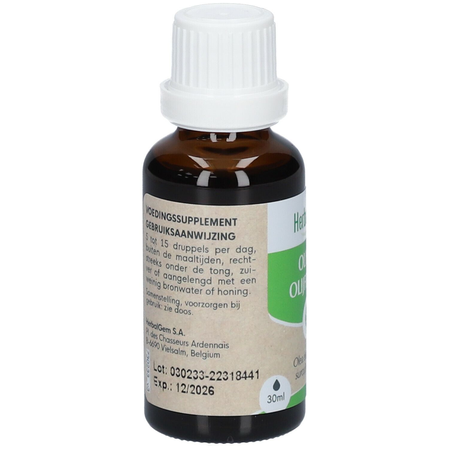 HERBALGEM - Olivier Bio - Complément Alimentaire  - Extrait De Bourgeon Frais - Pour Circulation Sanguine - 30 ml