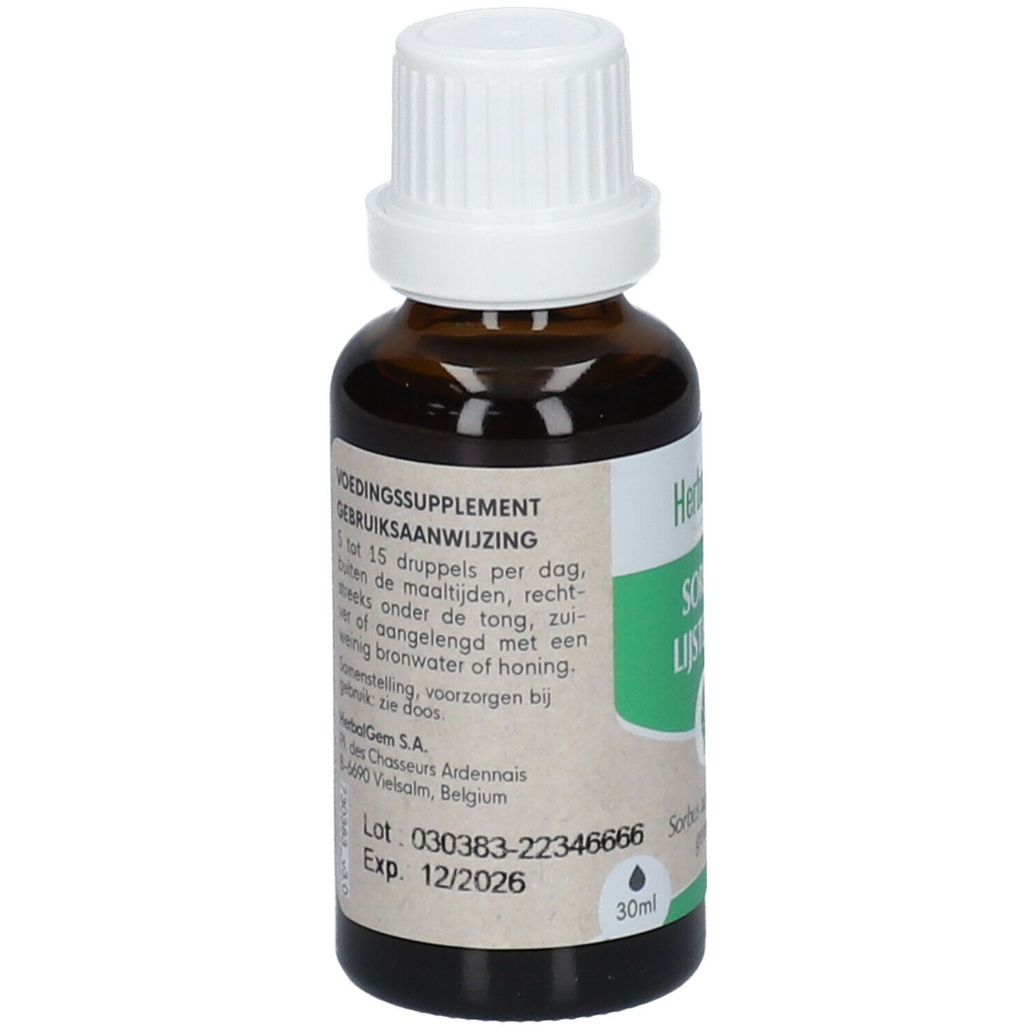 HERBALGEM - Sorbier Bio - Complément Alimentaire  - Extrait De Bourgeon Frais - Pour tonicité du corp, defenses immunitaires, stress -  - 30 ml