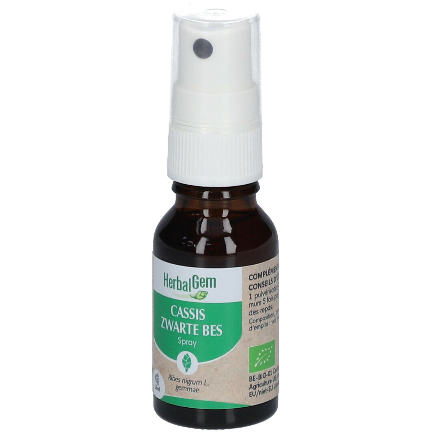 HERBALGEM - Cassis Bio - Complément Alimentaire  - Extrait De Bourgeon Frais - Pour Articulations, 15 ml