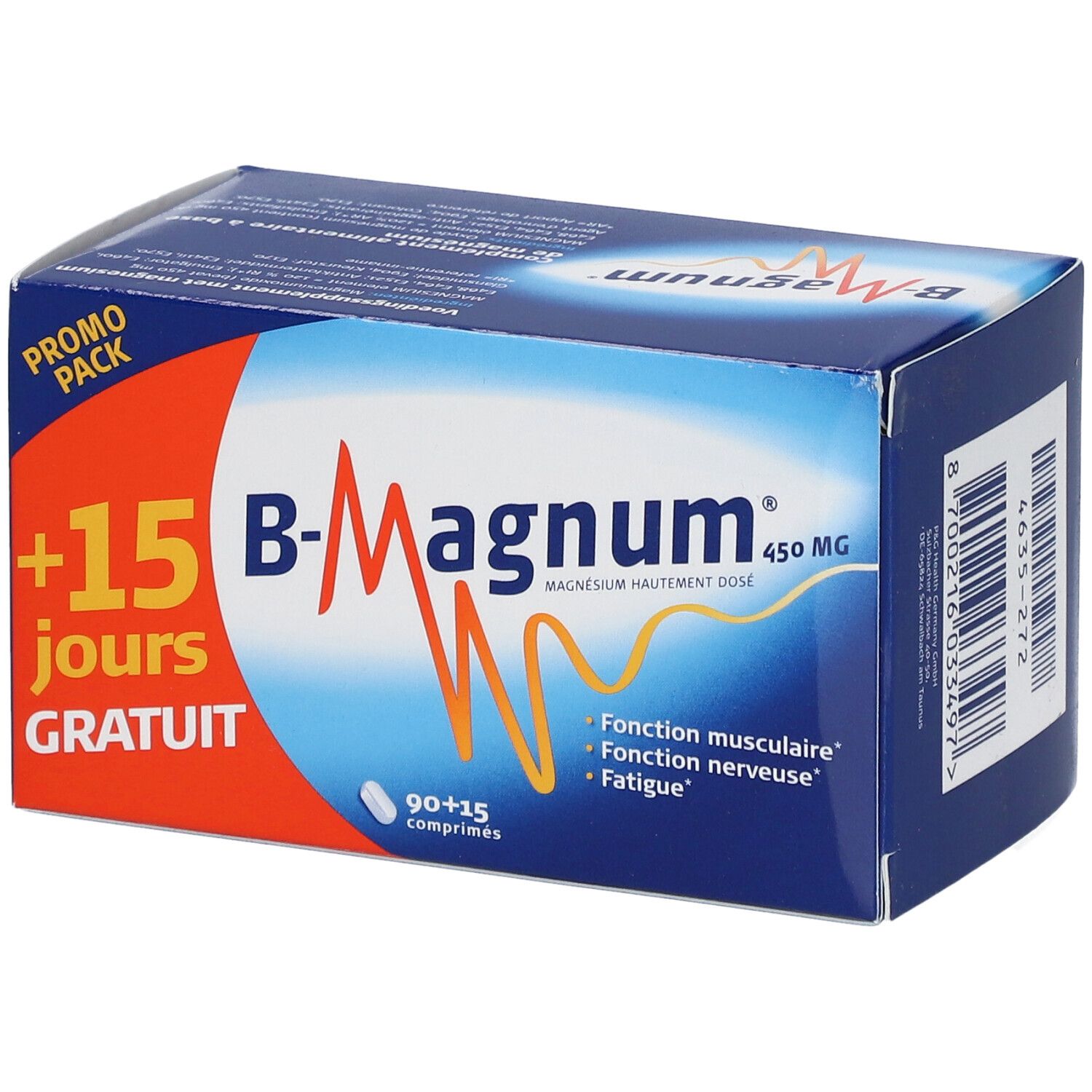 B-Magnum 450 mg + 15 Comprimés GRATUITS PROMO