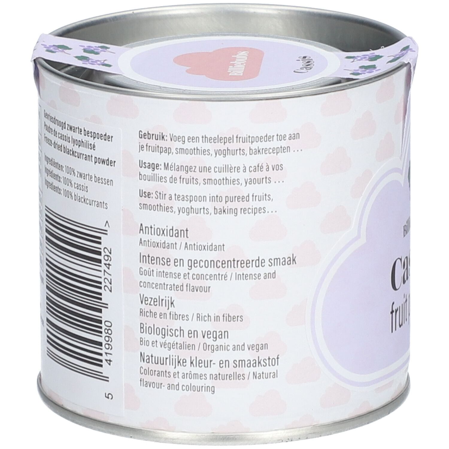 Billiebubs Poudre de Fruits Cassis