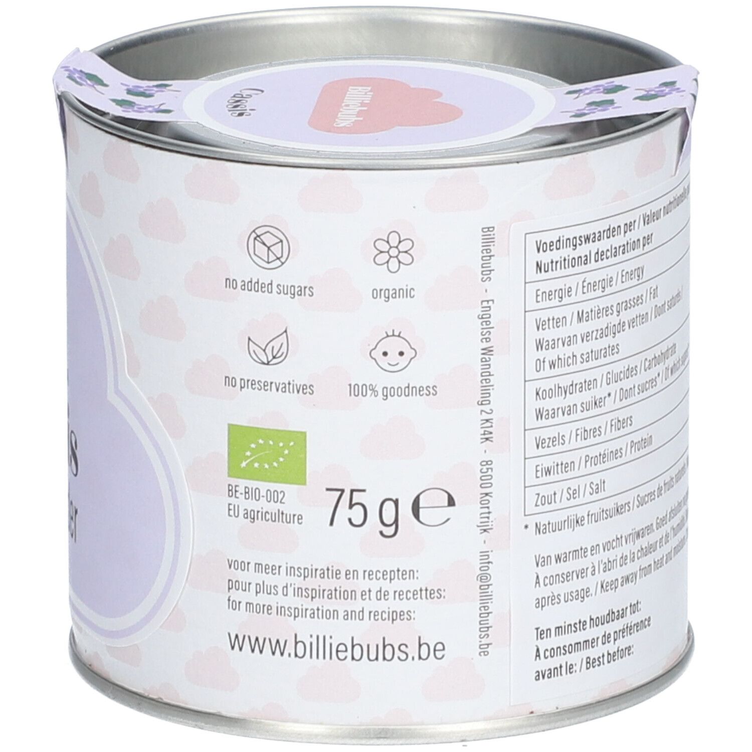 Billiebubs Poudre de Fruits Cassis
