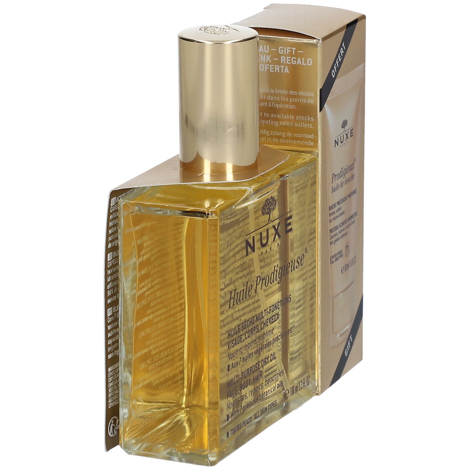 NUXE Huile Prodigieuse® Huile sèche + Prodigieux® Huile de Douche OFFERT