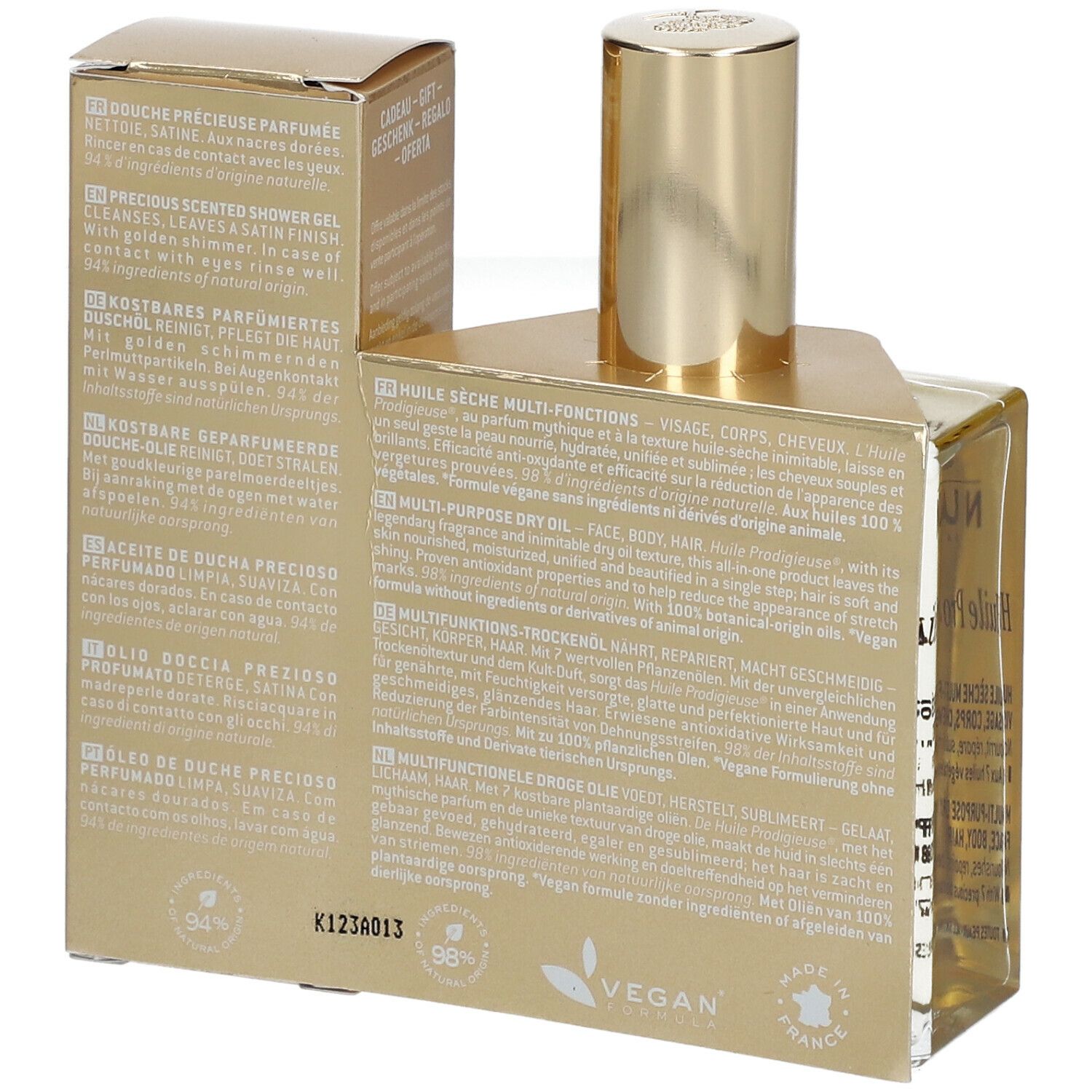 NUXE Huile Prodigieuse® Huile sèche + Prodigieux® Huile de Douche OFFERT