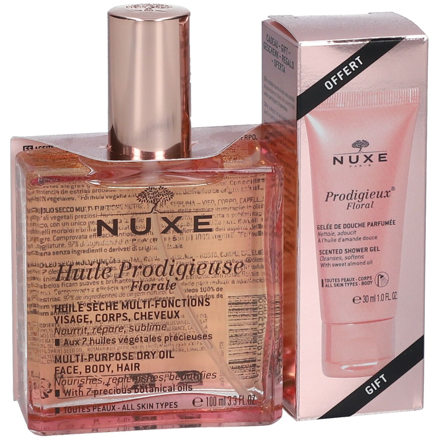 NUXE Huile Prodigieuse® Florale + Prodigieux® Gelée de Douche parfumée OFFERT