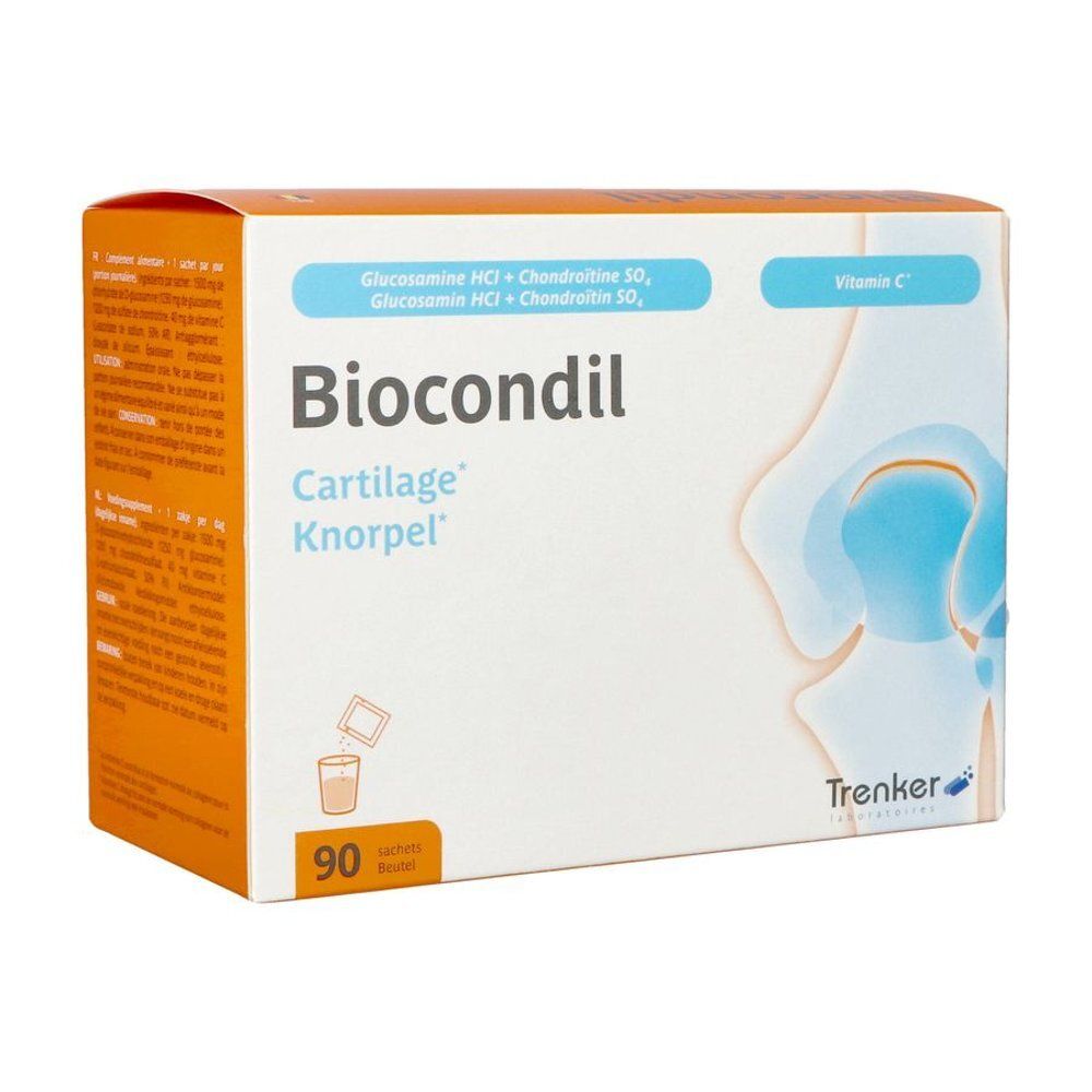 Dos de l'emballage Biocondil. Contient des informations sur les ingrédients et l'utilisation en français.