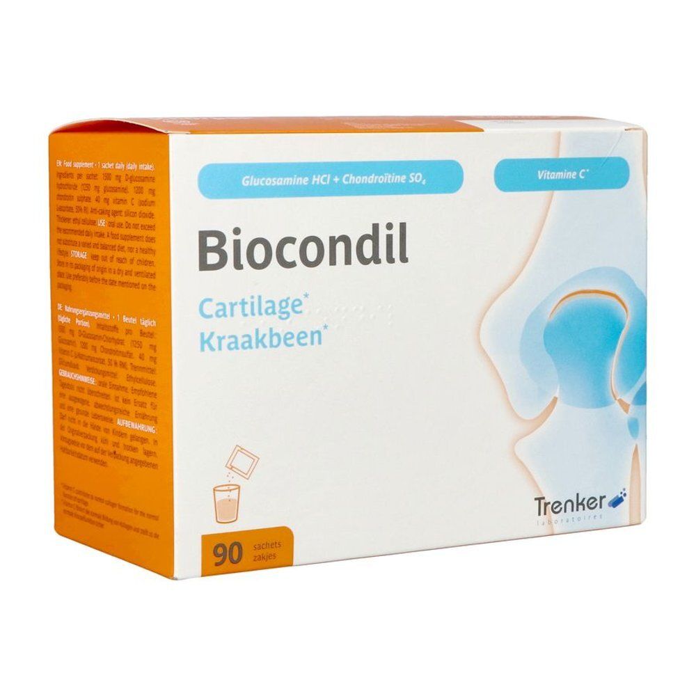 Dos de l'emballage Biocondil. Contient des informations sur les ingrédients et l'utilisation en français.