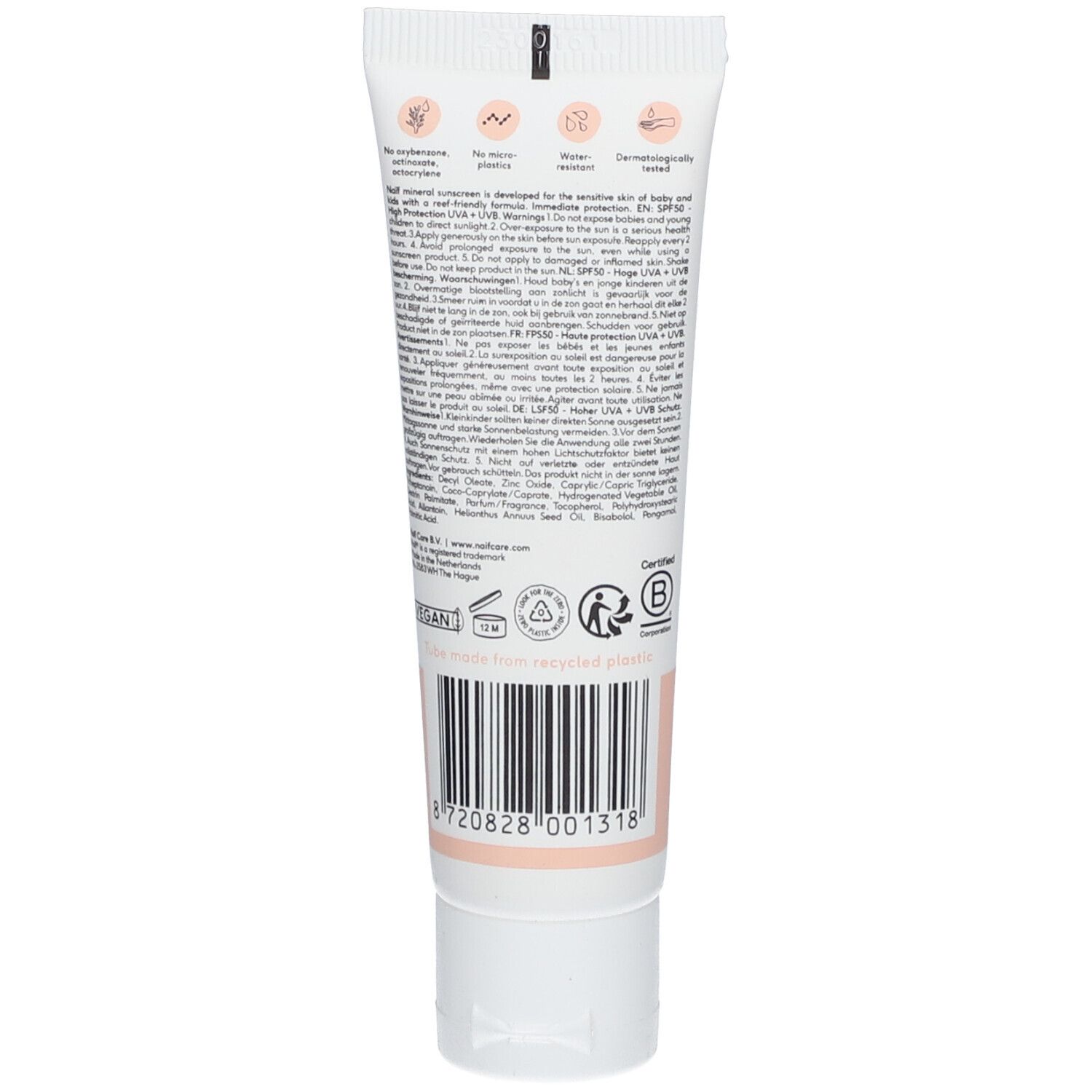 NAÏF Baby & Kids Mineral Sunscreen Crème Solaire SPF50