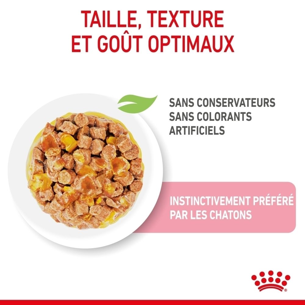 Nourriture humide pour chat en bol, avec morceaux de viande et sauce.