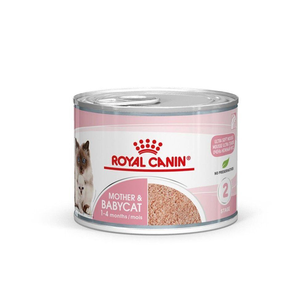 Une boîte de nourriture pour chat Royal Canin Mother & Babycat.