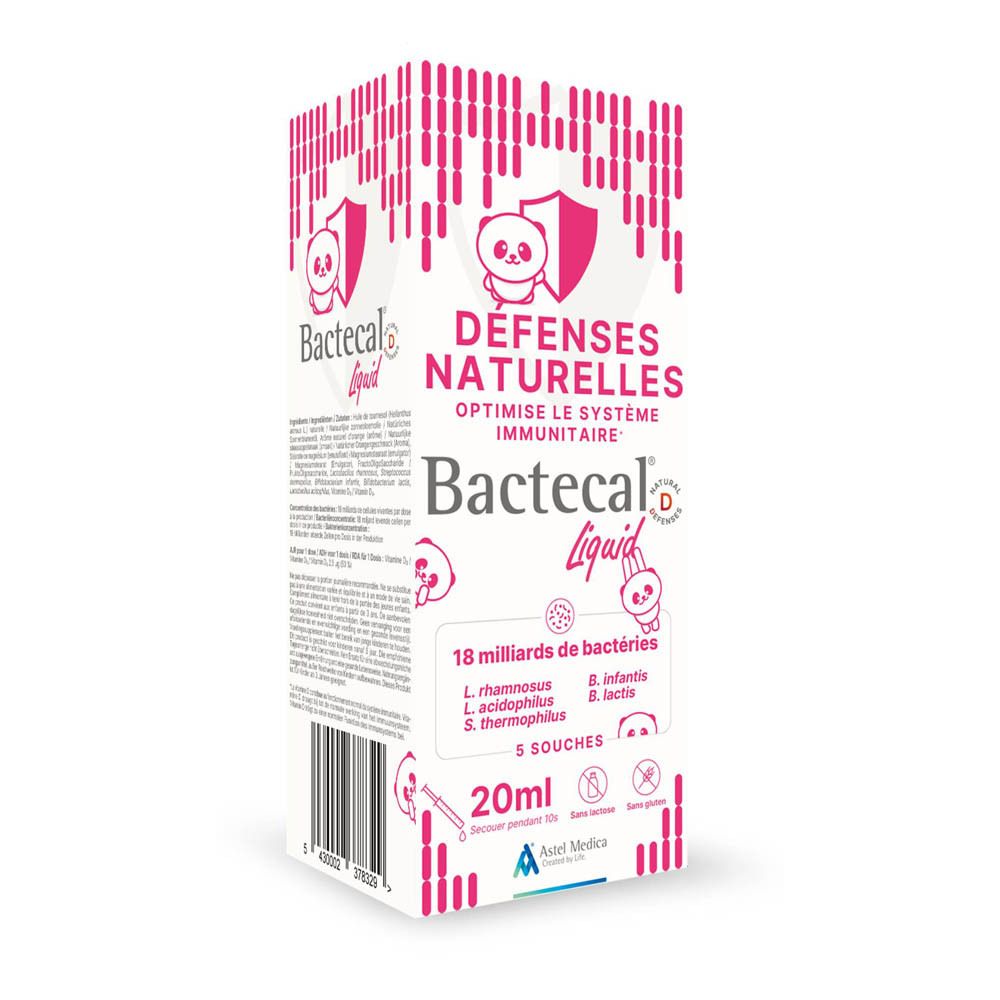 Flacon BACTECAL D Liquid pour enfants, 20 ml.