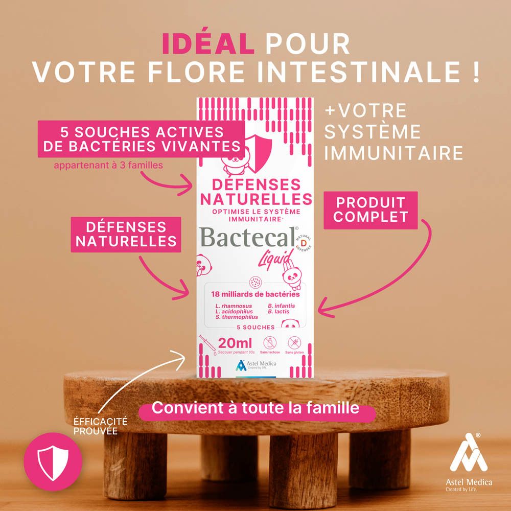 Flacon BACTECAL D Liquid pour enfants, 20 ml.