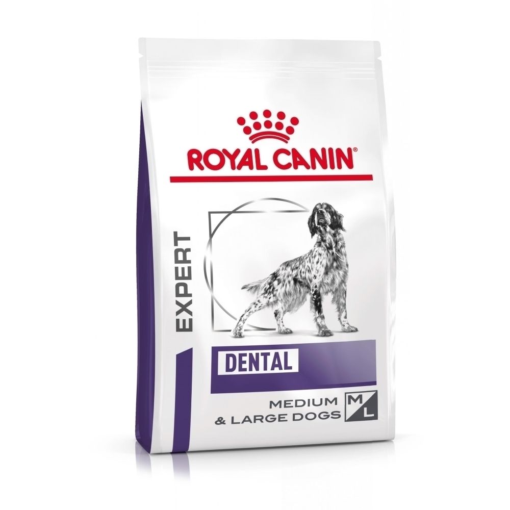 Nourriture Royal Canin Expert Dental pour chiens de moyennes et grandes races.