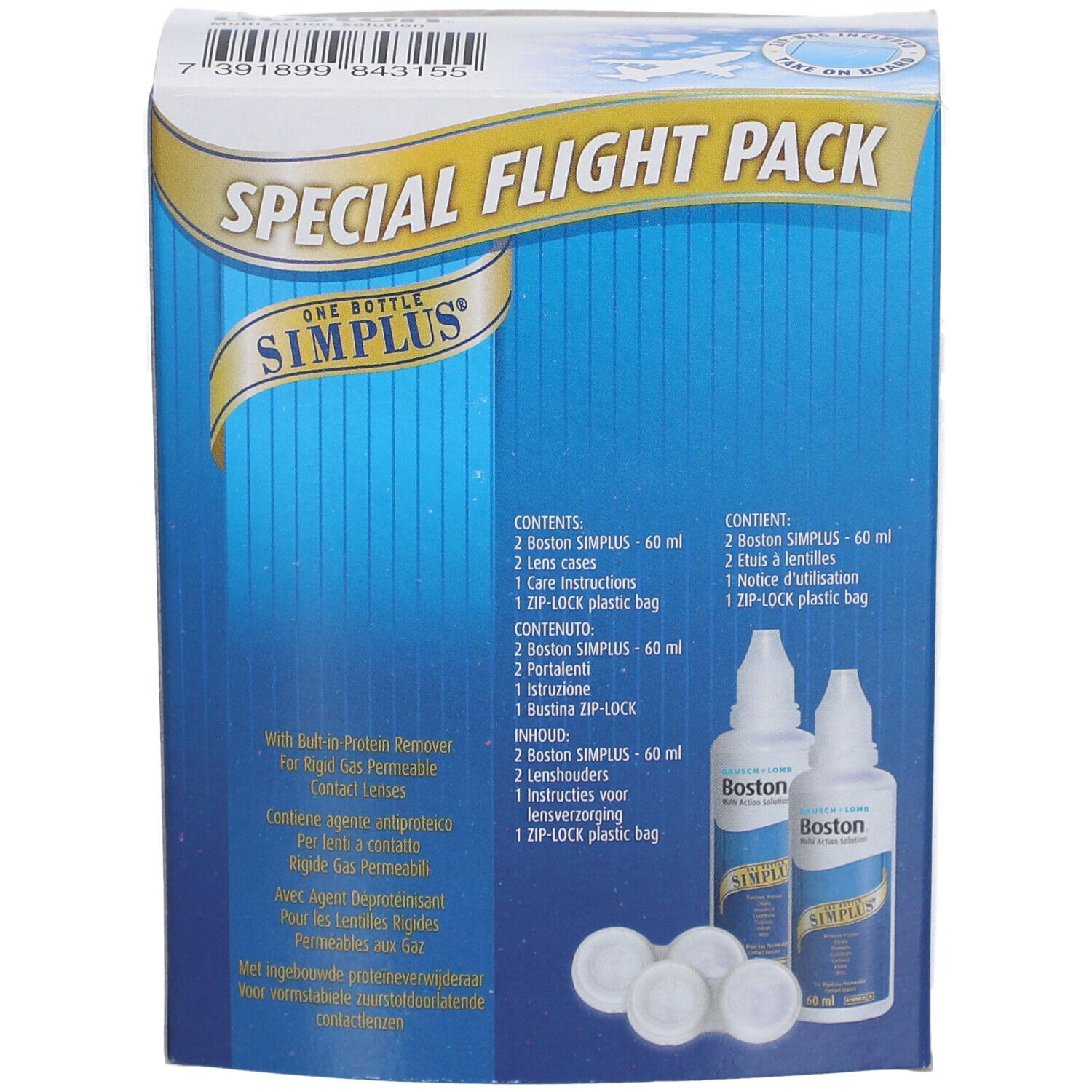 Bausch & Lomb One Bottle Simplus® Special Flight Pack