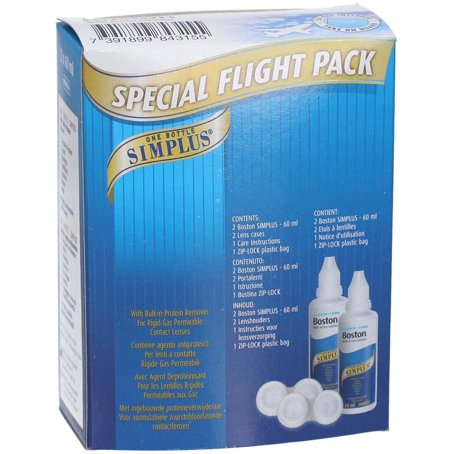 Bausch & Lomb One Bottle Simplus® Special Flight Pack