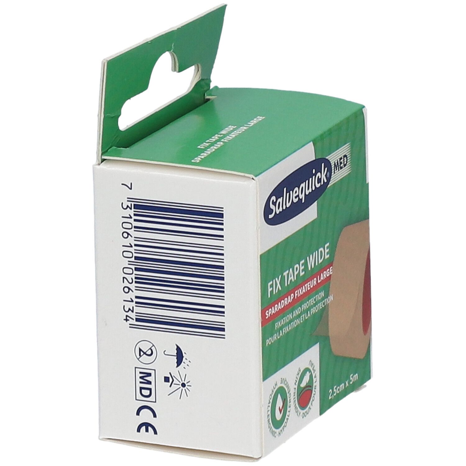 Salvequick Med Fix Tape Wide Refill 2,5 cm x 5 m