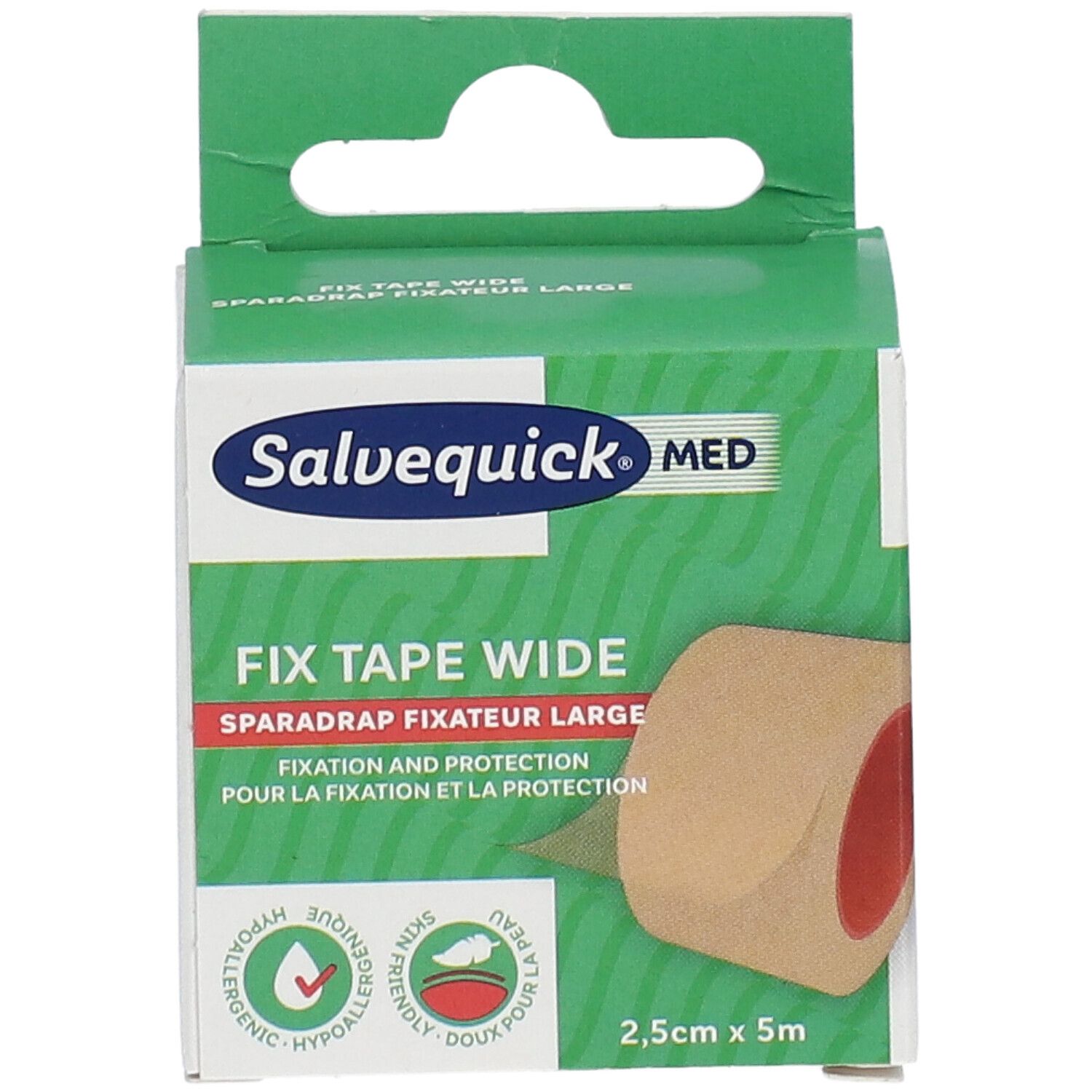 Salvequick Med Fix Tape Wide Refill 2,5 cm x 5 m