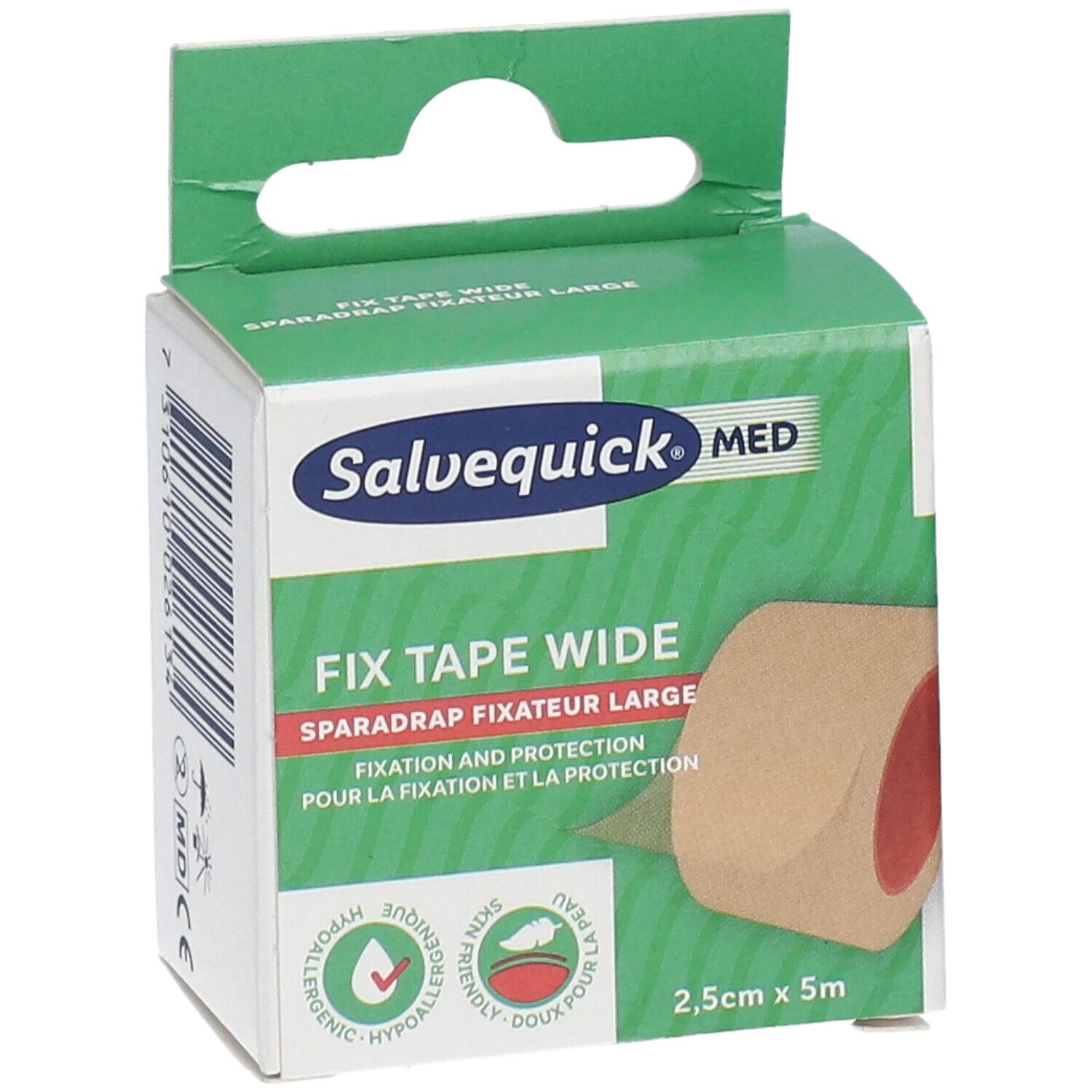 Salvequick Med Fix Tape Wide Refill 2,5 cm x 5 m