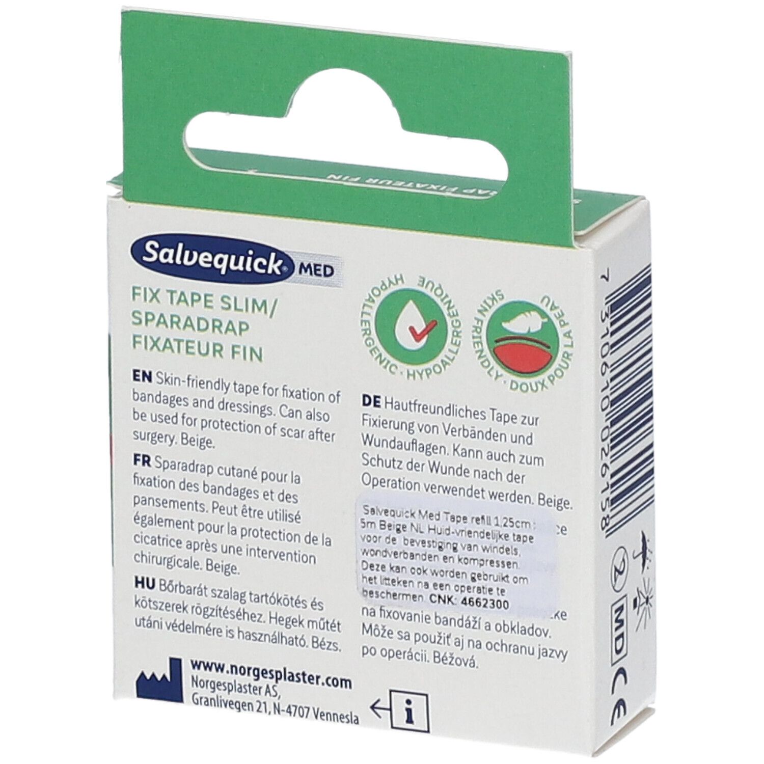 Salvequick Med Fix Tape Refill 1,25 cm x 5 m