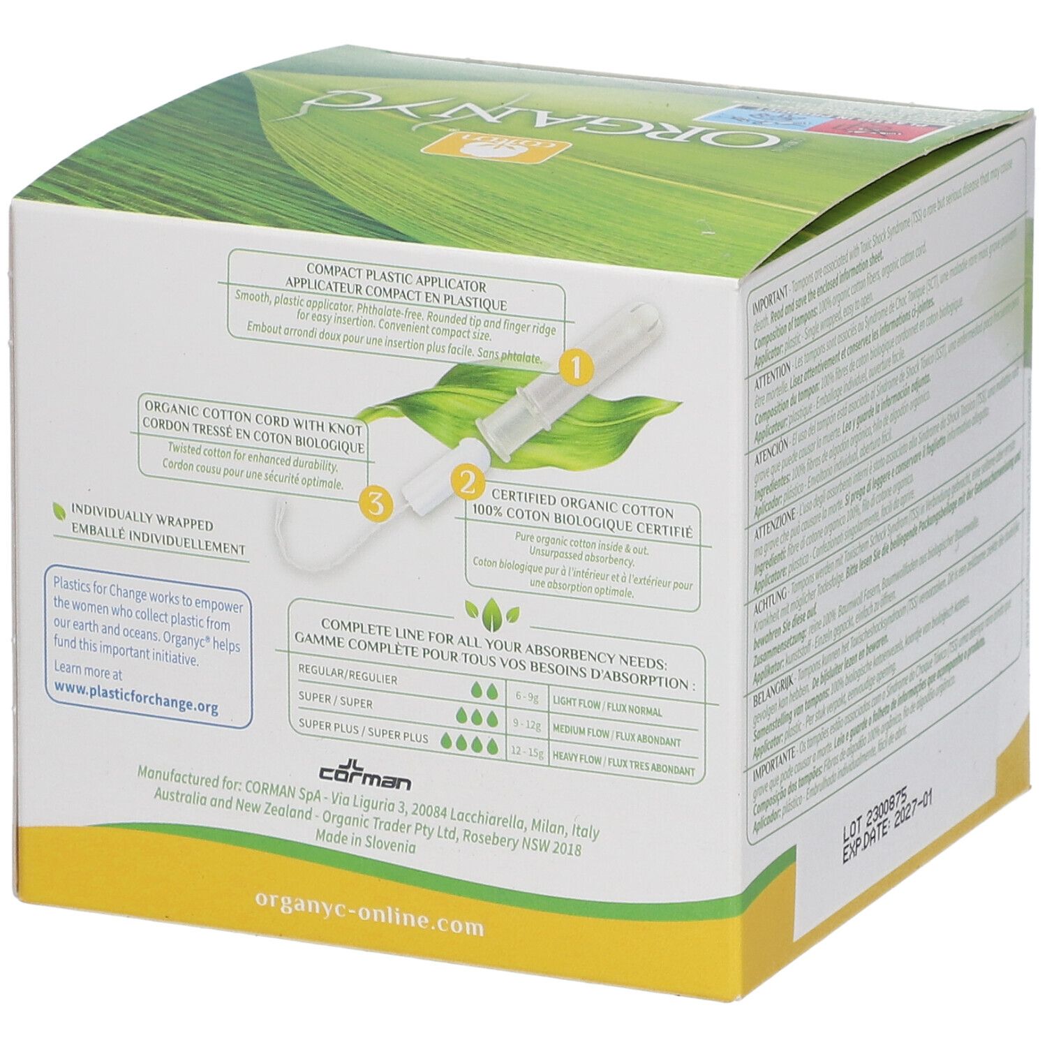 Organyc® Tampons Complete Protection Compact Regular