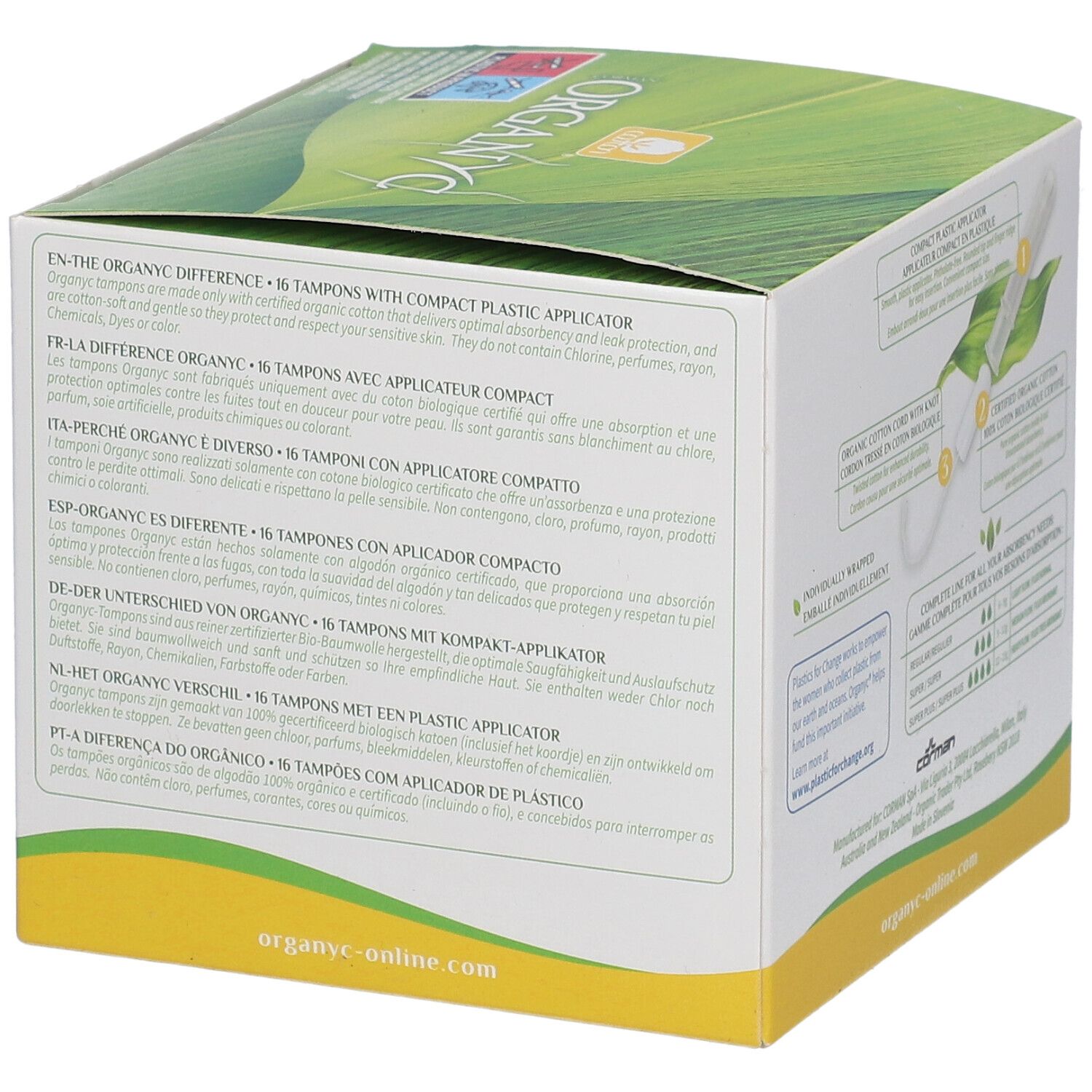 Organyc® Tampons Complete Protection Compact Regular