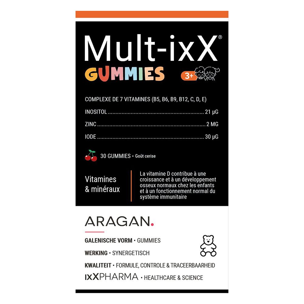 Aragan - Mult-ixX Gummies - Multivitamines avec Coenzyme Q10