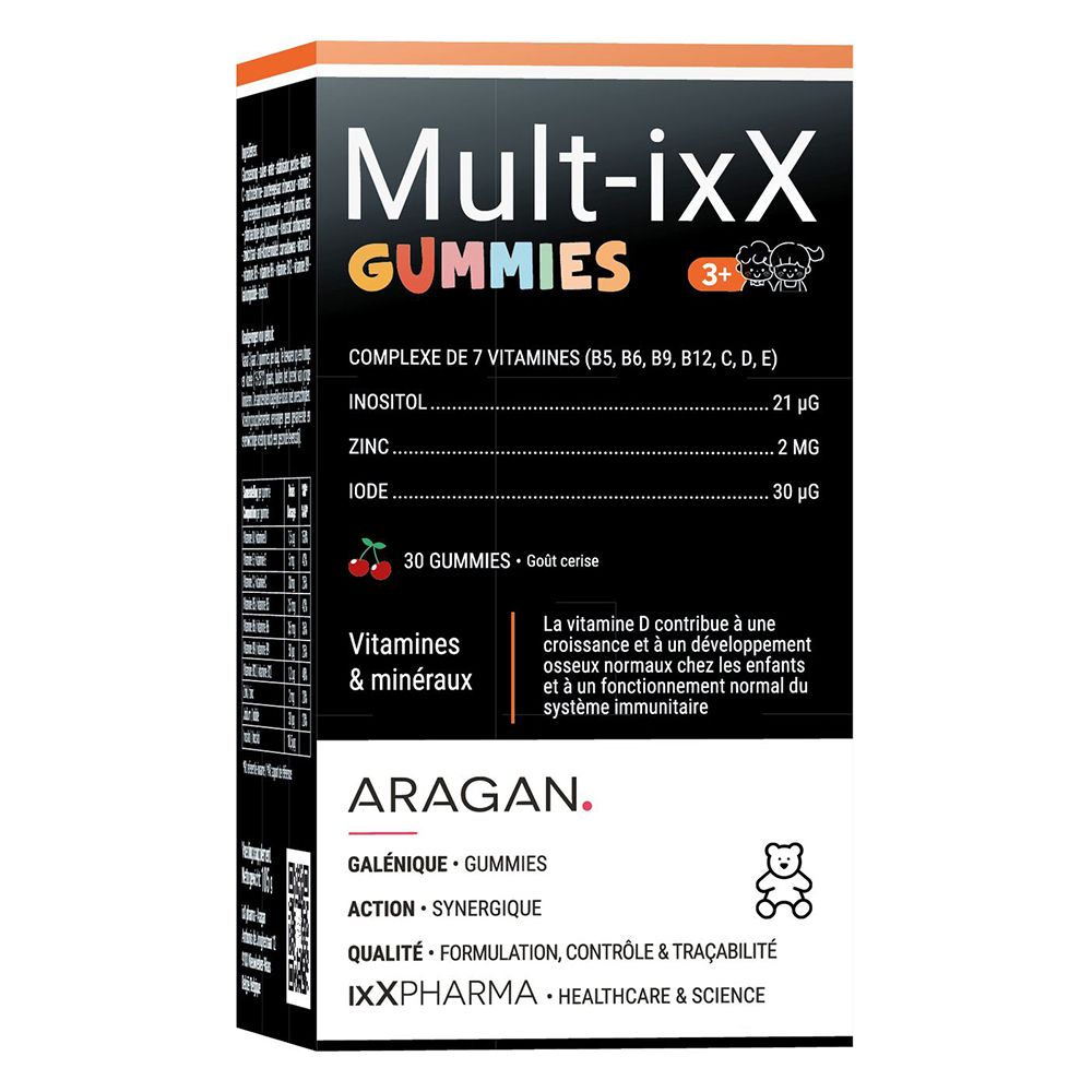 Aragan - Mult-ixX Gummies - Multivitamines avec Coenzyme Q10