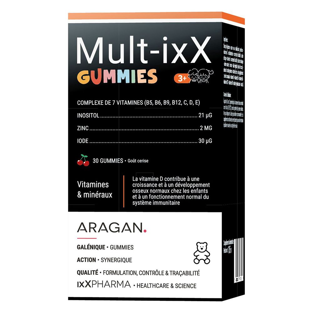 Aragan - Mult-ixX Gummies - Multivitamines avec Coenzyme Q10
