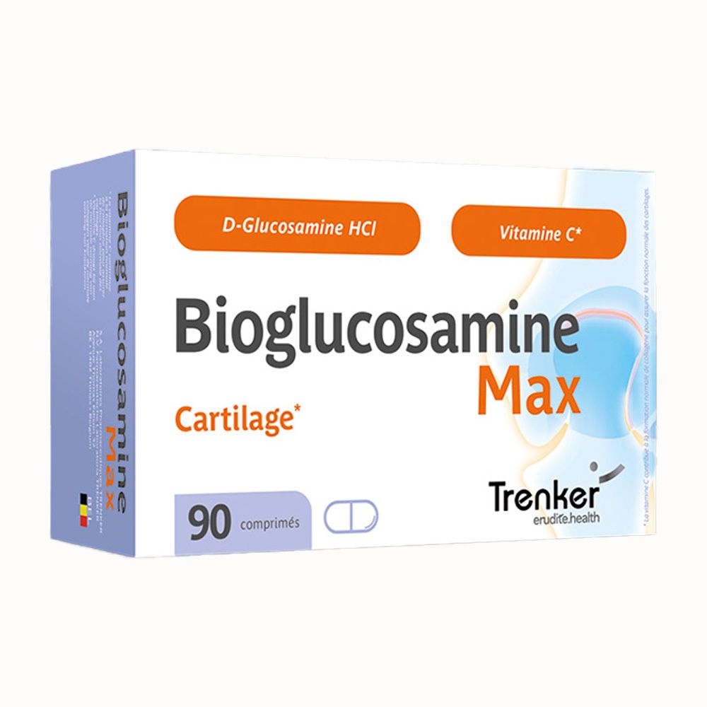 Bioglucosamine Max: Solution pour des articulations souples. Contient D-Glucosamine HCl et Vitamine C.