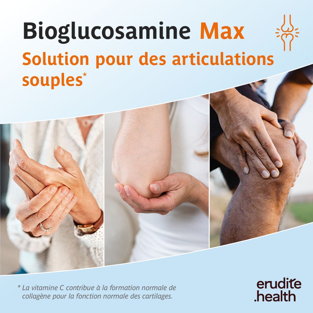 Bioglucosamine Max: Pour soutenir la vitalité et la mobilité articulaire, naturellement.