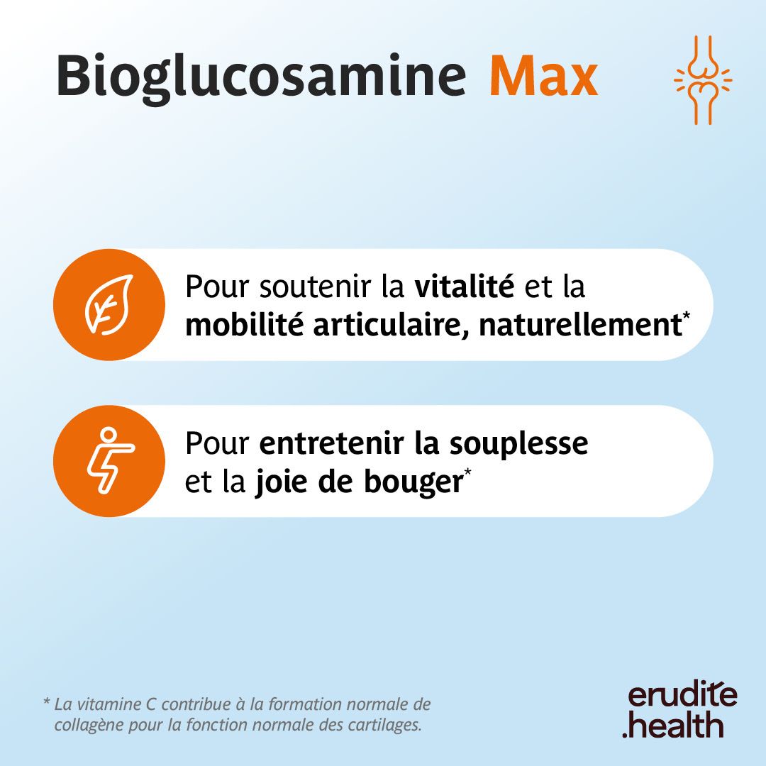Bioglucosamine Max: Pour entretenir la souplesse et la joie de bouger.