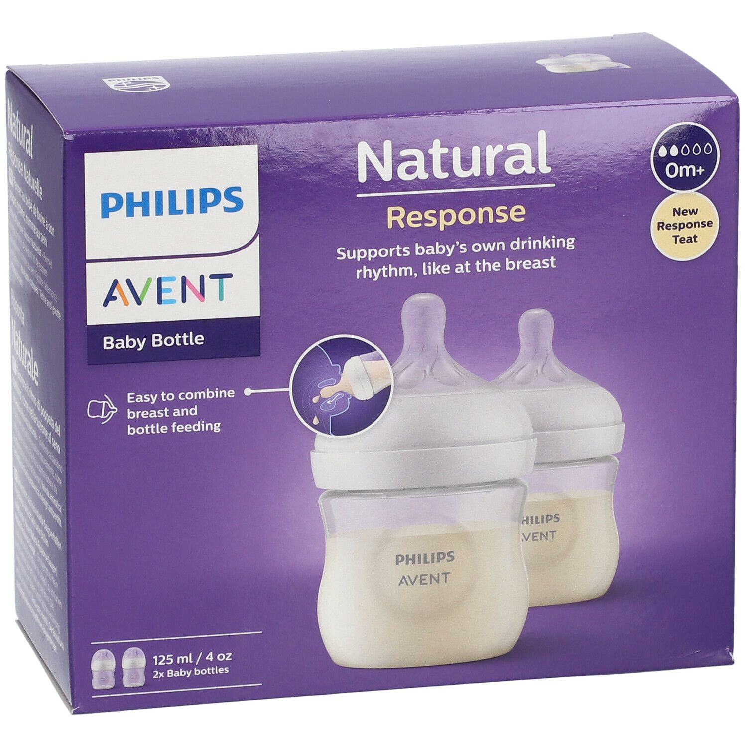 PHILIPS Avent Natural Response Biberons à réponse naturelle 2 x 125 ml SCY900/02