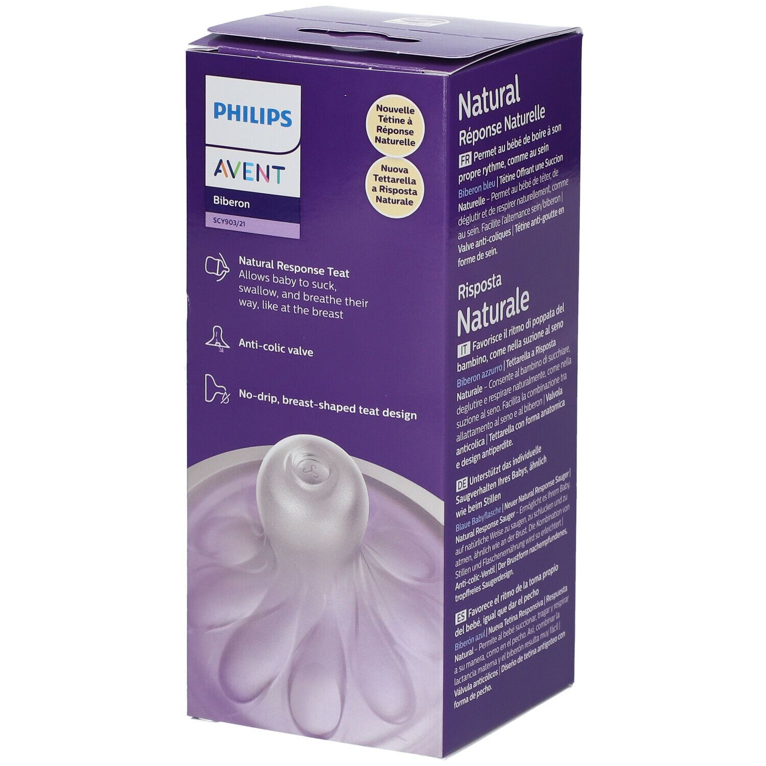 PHILIPS Avent Natural Response Biberon à réponse naturelle 260 ml SCY903/21