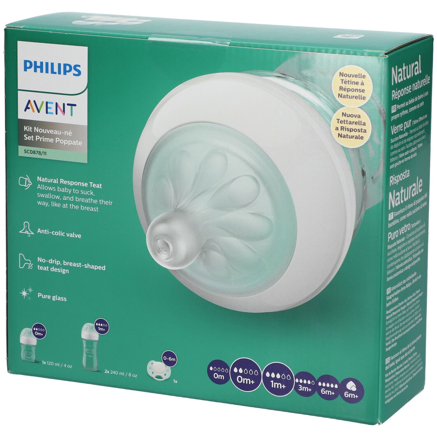 PHILIPS AVENT Natural Response Glazen Coffret cadeau