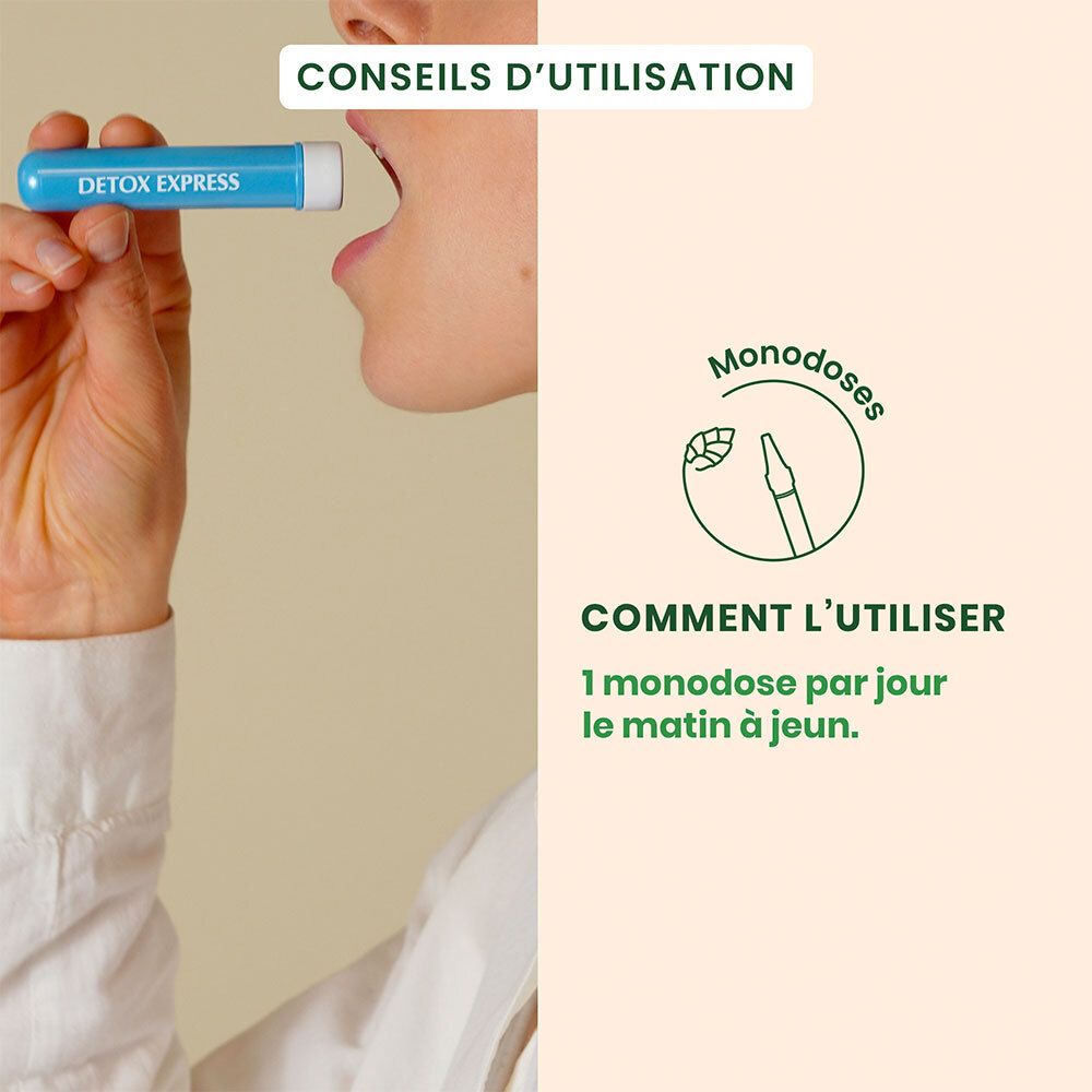 HERBALGEM - Detox Express 7 Jours - Purifie L'Organisme En Profondeur - Complément Alimentaire Gemmothérapie - Formule Hautement Concentrée - Action Globale - 5 Bourgeons Frais - Bio - 7x10ml