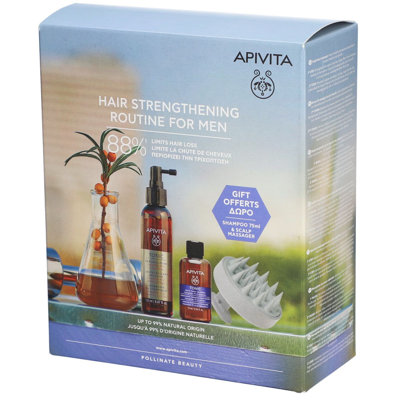 Apivita Routine Renforcement Cheveux pour Hommes