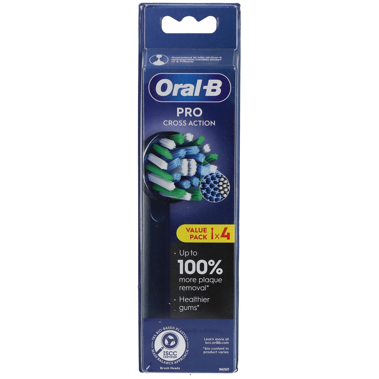 ORAL-B Pro Cross Action Têtes de brosse de rechange x4 noir