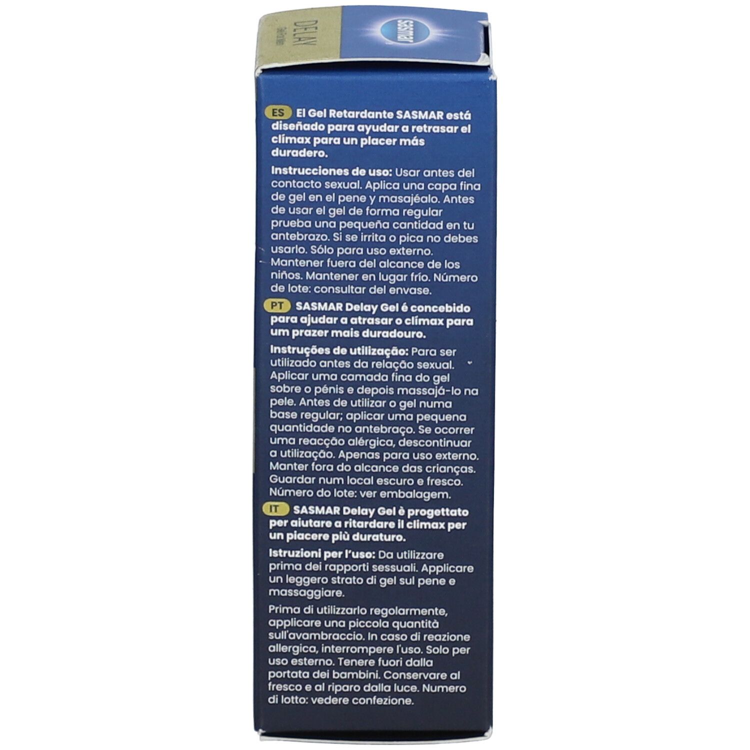 SASMAR® Delay Gel retardant pour hommes