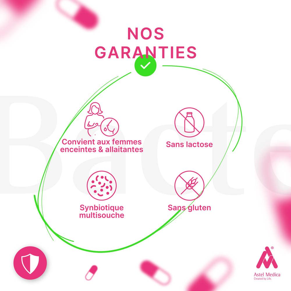 Boîte Bactecal D de 96 sachets, avec informations détaillées sur les souches bactériennes.